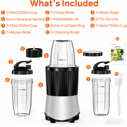 High-Power Hands-Free Personal Blender Set