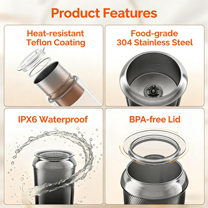 3-in-1 Electric Milk Frother & Warmer