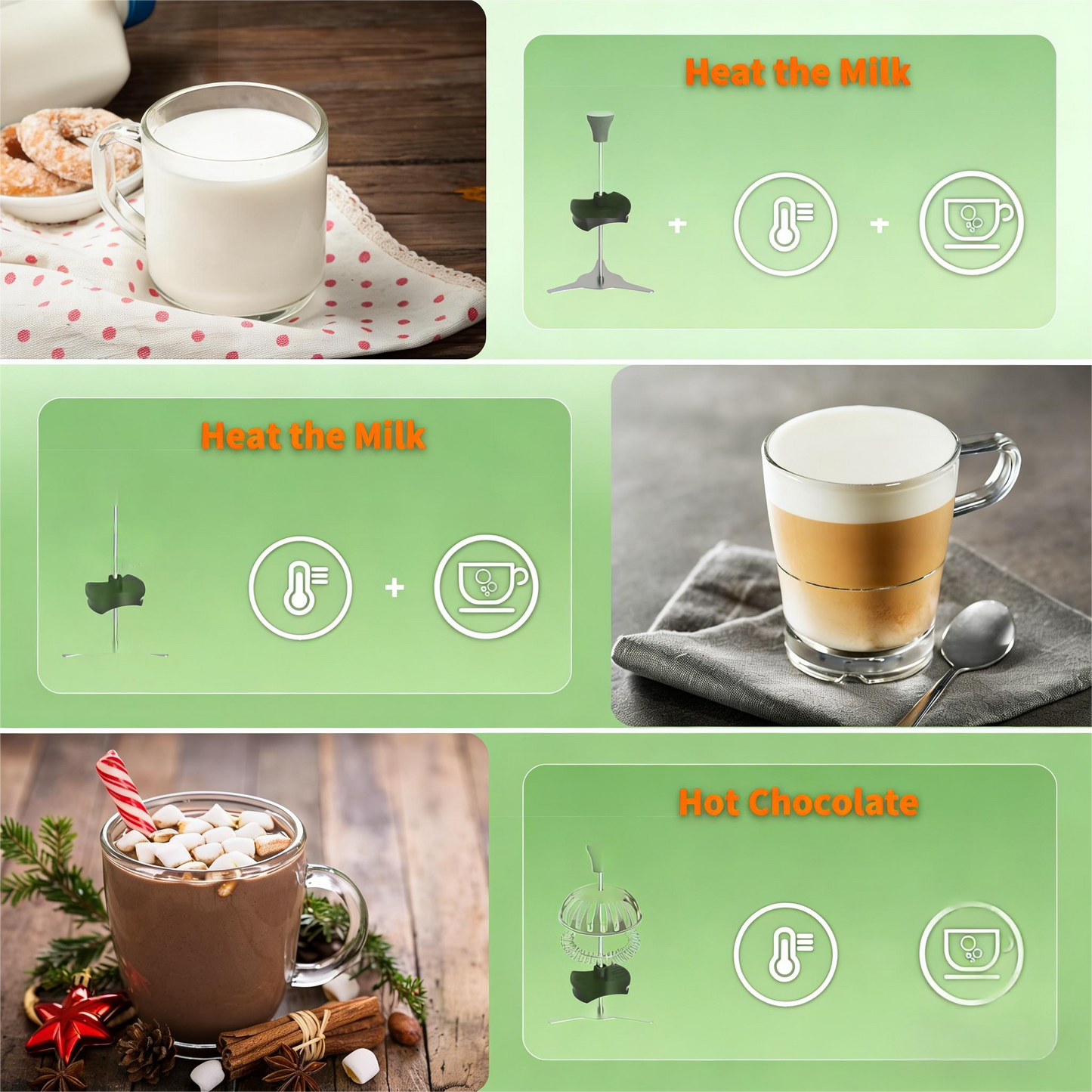 Smart Touch Control Milk Frother with Adjustable Froth Thickness