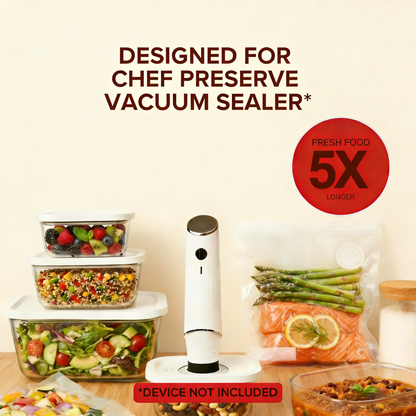 Premium Glass Vacuum Seal Food Storage Containers – 3-Piece Set for Meal Prep & Freshness