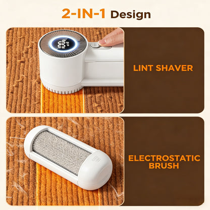 2-in-1 Rechargeable Fabric Lint Remover & Static Brush