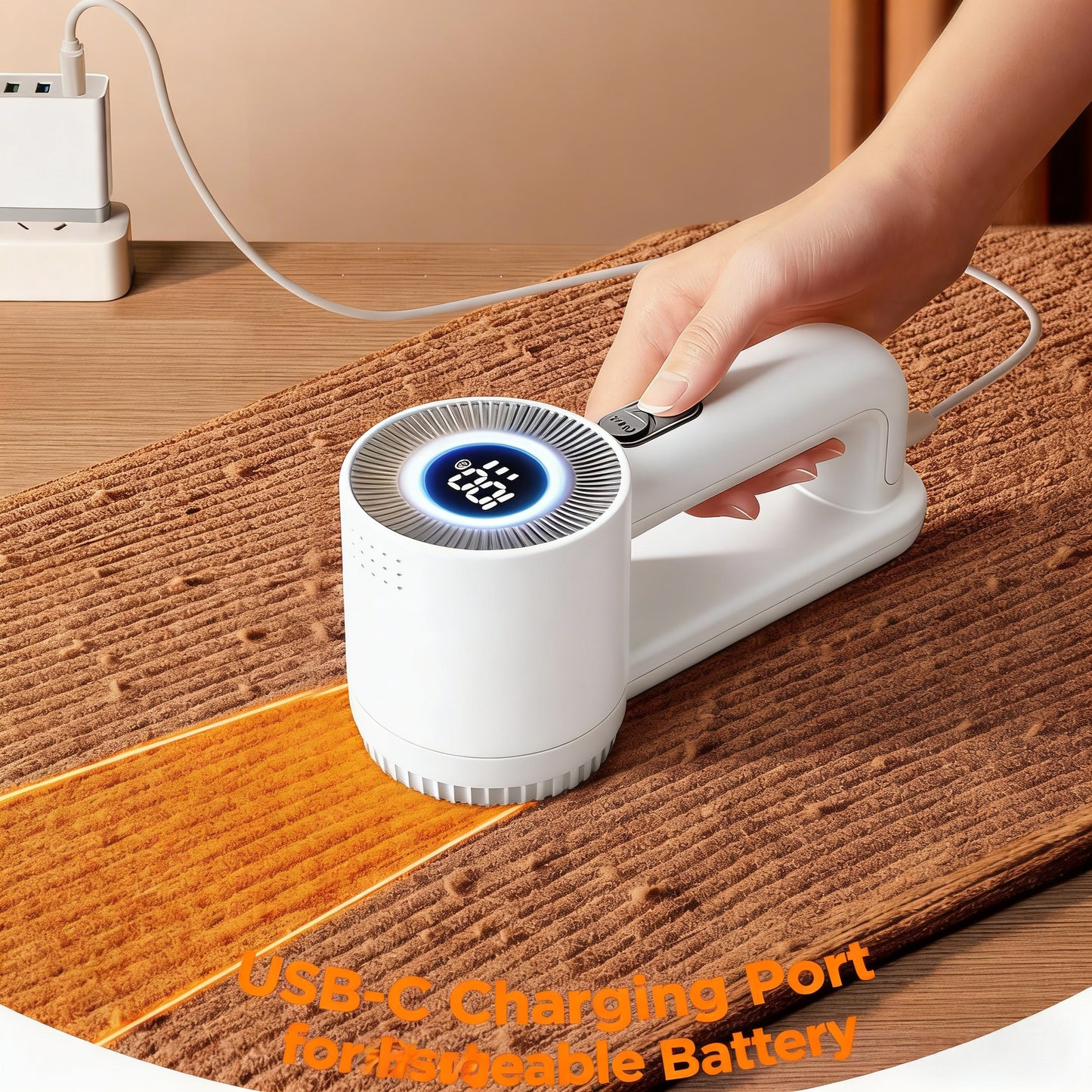 2-in-1 Rechargeable Fabric Lint Remover & Static Brush